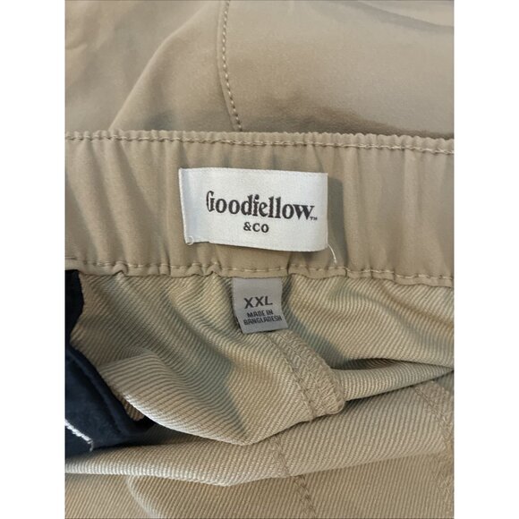 Goodfellow Co Mens 2XL Tech Jogger Shorts Beige Stretch Drawstring Casual - Picture 6 of 7